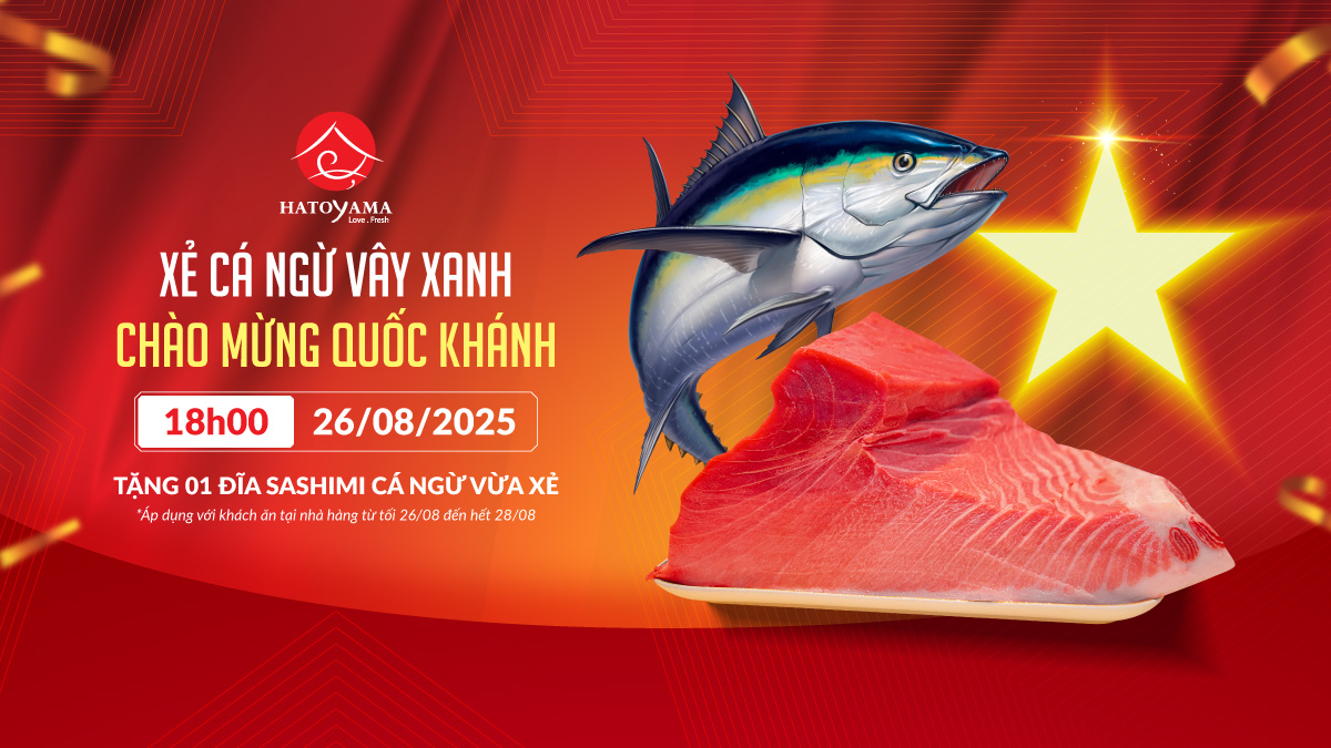 Xẻ cá ngừ vây xanh - Chào mừng Quốc Khánh
